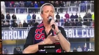 Bryan Mayer sings National Anthem of FOX Sports 1 for Team USA