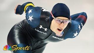 Jordan Stolz skates record time at home oval for 16th straight World Cup win | NBC Sports