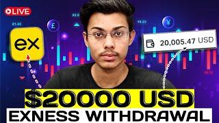 $20,000 (₹18lakh+) LIVE PROFIT WITHDRAWAL FROM EXNESS  | WATCH BEFORE VIDEO DELETED #exness