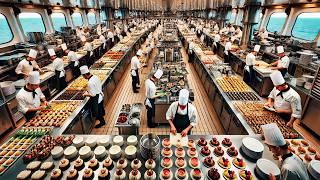 INSIDE THE KITCHEN OF A LUXURY CRUISE SHIP! OVER 11 MILLION MEALS PREPARED