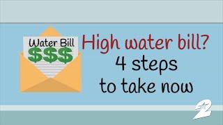 4 steps to take if you get a high water bill