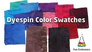 Dyespin Dye Swatches [Fiber Reactive Dye for Tie Dye]