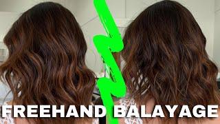 How to CHOCOLATE BALAYAGE ON DARK HAIR with OLAPLEX and FANOLA COLOR  / MEDIUM BLONDE CHOCOLATE