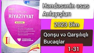  Qonşu və qarşılıqlı bucaqlar . Həndəsənin əsas anlayışları dim toplu izahı 1-31 #riyaziyyat #dim