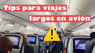 Tips para viajes largos en avión.