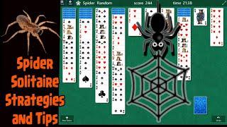 spider solitaire tips and strategies (difficult 4 suits)
