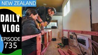 Building a couch bed/electrics storage cupboard [Life in New Zealand Daily Vlog #735]