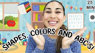 Shapes, Colors, ABC's and more! All in Spanish with Miss Nenna the Engineer | Spanish For Minis