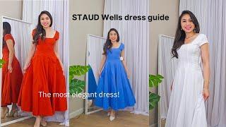 STAUD Wells dress guide (3 colors) - The most ELEGANT dress! 