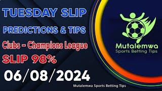 FOOTBALL PREDICTIONS TODAY 06/08/2024 PREDICTIONS TODAY | BETTING TIPS, #betting@sports betting tips