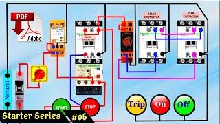 #06 Star Delta Control circuit diagram with timer with indicator connection full animation ! Gaurav