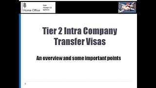 Tier 2 Intra Company Transfer UK Visas explained