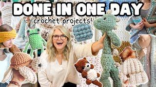 25 DONE in a DAY CROCHET Projects - YOU CAN FINISH in 1 DAY