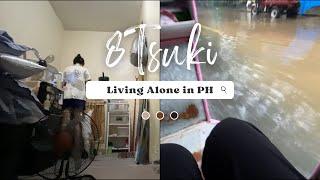 living alone in the Philippines: heavy rain in metro manila, saturday cleaning vlog | silent vlog