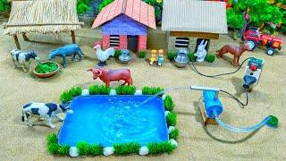 mini cow water pump science project mini tractor making । mini house