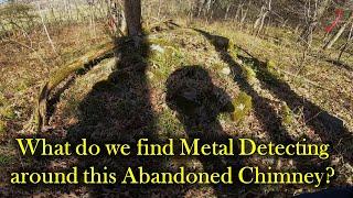 What do we find METAL DETECTING around this OLD ABANDONED CHIMNEY? – Episode 405