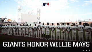 The San Francisco Giants honor and celebrate the life of Willie Mays 