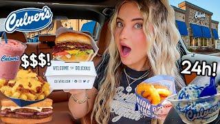 I Only Ate CULVER'S For 24 HOURS!!