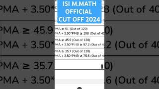 ISI M.MATH OFFICIAL CUT OFF 2024 OUT !! #isi #mmath #mathematics  #souravsirclasses #cutoff