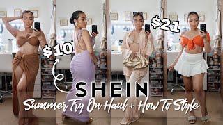 SHEIN SUMMER TRY ON HAUL 2024 + HOW TO STYLE ️   DESIGNER DUPES + AFFORDABLE CLOTHING PIECES!