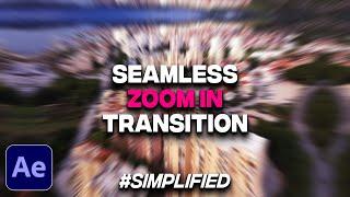 Seamless Zoom In Transition Tutorial in After Effects 2021 | Simplified Smooth Zoom Transition