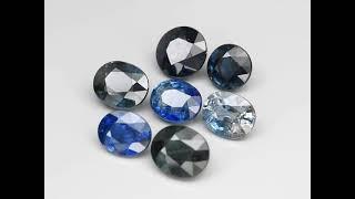 Parcel 7 pcs Nice Vivid Royal Blue - Deep Greenish Blue Sapphire 10,01 carat Oval&Round Madagascar