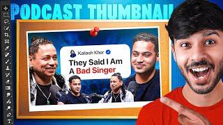 How I Make Viral PODCAST THUMBNAILS in Photoshop | Step-by-Step Tutorial for Eye-Catching Thumbnails