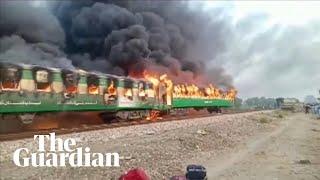 At least 70 dead after fire on train in Pakistan