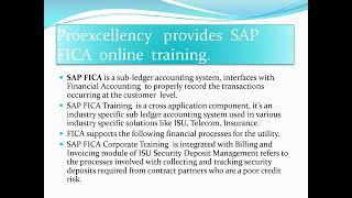 Proexcellency provides SAP FICA online training.