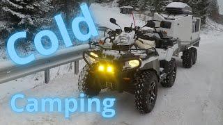 ATV camping i kulden / ATV camping in the cold / Polaris / camper-trailer.