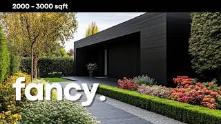 Elegant Modern Black House: Design Your Dream Family Garden with Stunning Interior and Exterior Idea