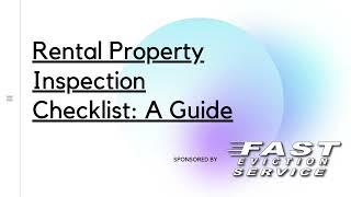 Rental Property Inspection Checklist: A Guide