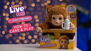 LITTLE LIVE PETS I MY BABY MONKEY HOW TO CARE AND PLAY VIDEO I