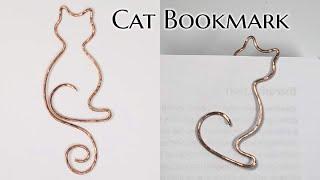 Hammered Wire Kitty Cat Bookmark: Wire Wrapping Tutorial: DIY