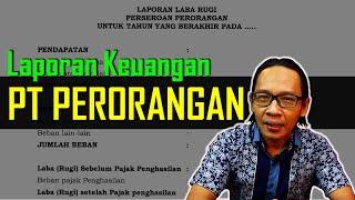 Laporan Keuangan PT Perorangan