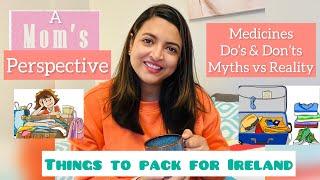 Things to pack while moving to Ireland IPacking Guide for family with kids I Ireland Vlog Hindi