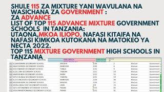 TOP 115 BEST  MIXTURE GOVERNMENT HIGH SCHOOLS IN TANZANIA