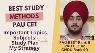 How To Prepare For PAU CET | Important Questions Of BSc Agriculture Admission | Tips To Get Top Rank