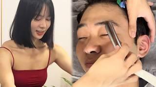 ASMR | Removes a lot of whiskers and cuticles from a man's face. 🪒 Relaxing wet shave