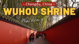 Chengdu Walking Tour - The Wuhou Shrine | China Street View | 4K 60p