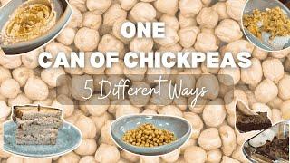 The Versatility of Chickpeas | 5 Different Recipes | Meal Prep | Protein + Fiber   | Cheap Meals