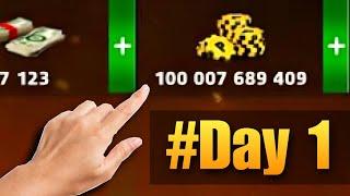 Making 100 Billion Coins in 8 Ball Pool (Day - 1)