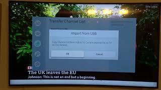 SAMSUNG SMART TV Channel List Import and Export