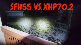 SFH55 LED VS XHP70.2 COMPARISON OUTDOOR BEAM SHOTS