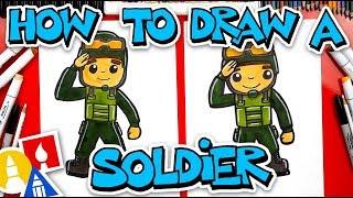 How To Draw A Soldier Saluting (Veterans Day)