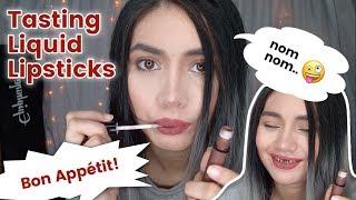 Tasting Liquid Lipsticks from NYX Cosmetics Lingerie Liquid Lipstick Collection