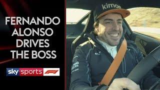 Fernando Alonso takes McLaren boss Zak Brown for a spin ️