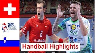 Switzerland VS Slovenia Handball Highlights Men's World Championship Qualification 2025