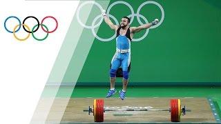 Kazahkstan's Rahimov wins gold in Men's 77kg Weightlifting