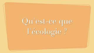 Qu'est-ce que l'écologie ?